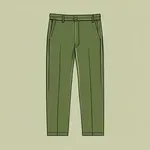 straight-leg olive green trousers image